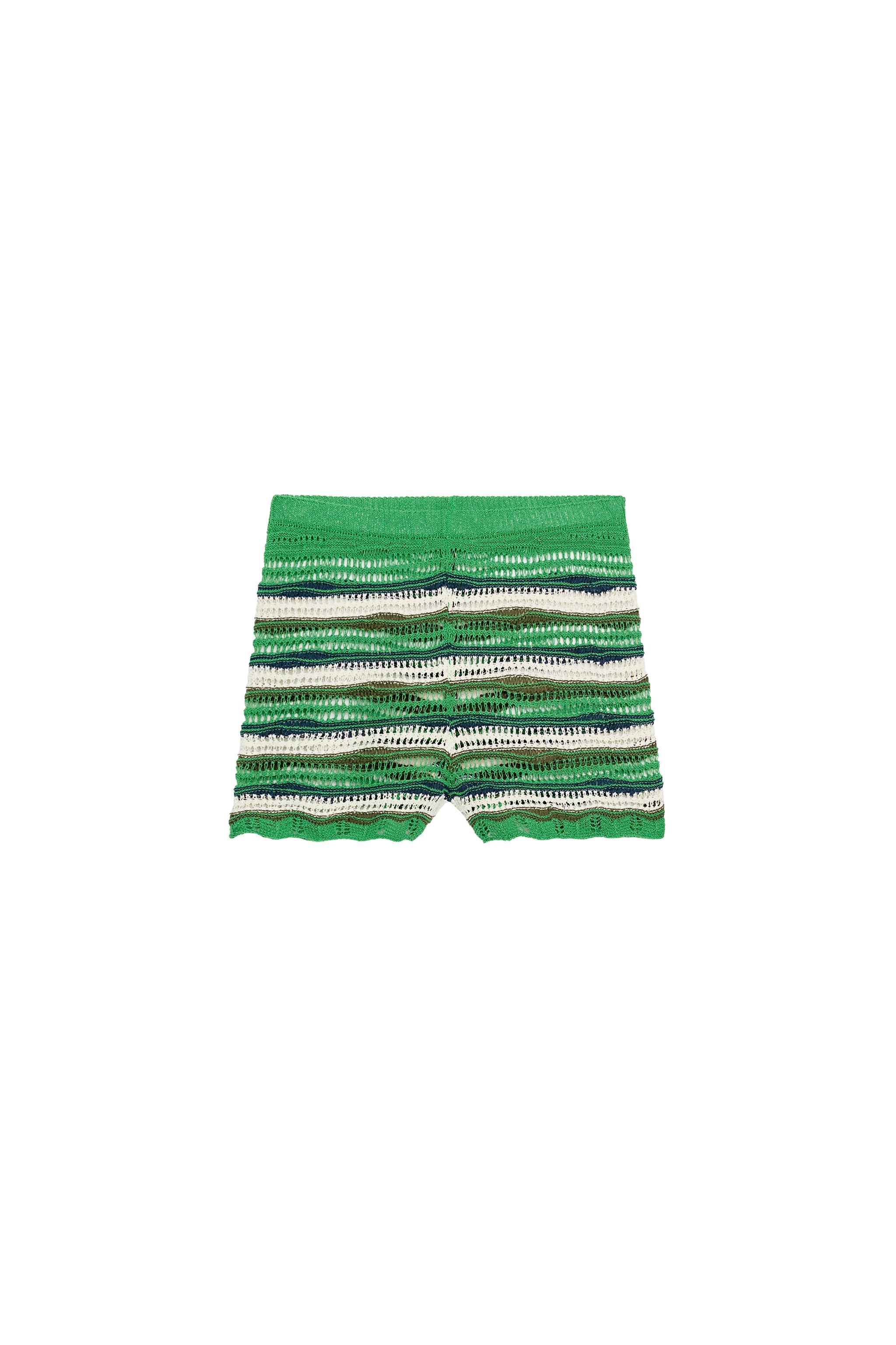 TEXTURED STRIPED KNIT SHORTS
